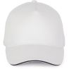 Casquette 5 panneaux en coton réglable par boucle métallique, 260 g/m²