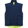 Gilet haute visibilité réversible multi-poches avec col montant, 450 g/m²