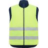 Gilet haute visibilité réversible multi-poches avec col montant, 450 g/m²