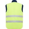 Gilet haute visibilité réversible multi-poches avec col montant, 450 g/m²