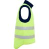 Gilet haute visibilité réversible multi-poches avec col montant, 450 g/m²