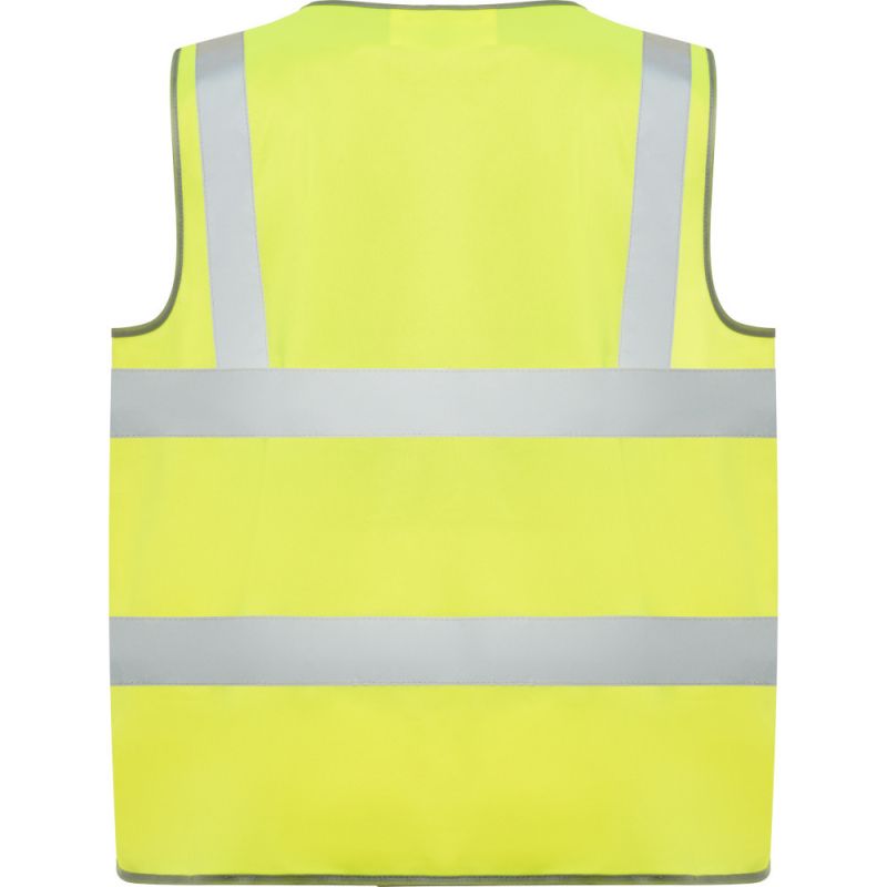 Gilet de sécurité haute visibilité zippé, poche transparente sur la poitrine