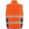 Bodywarmer de sécurité doudoune haute visibilité réversible, 220 g/m²