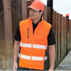 Bodywarmer de sécurité doudoune haute visibilité réversible, 220 g/m²