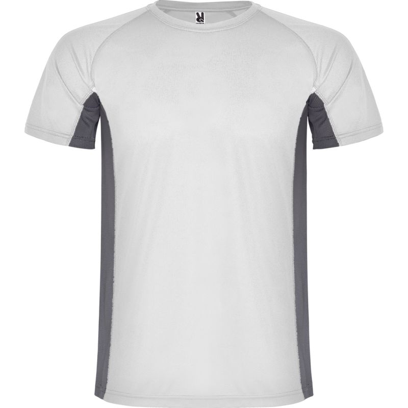 T-shirt technique adulte combiné deux tissus, manches courtes raglan, 140 g/m²