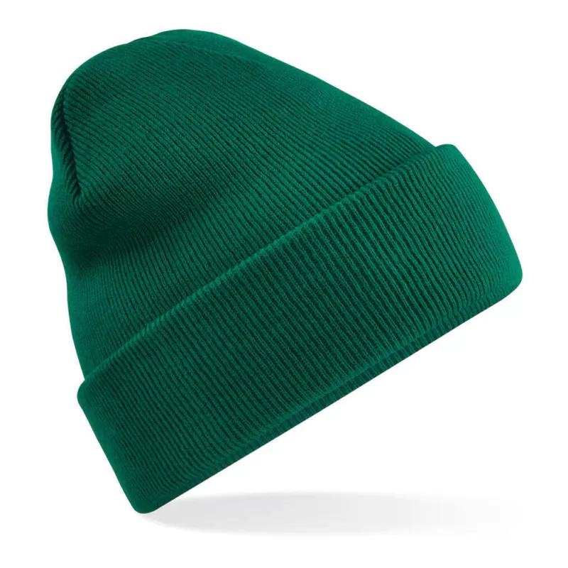 Bonnet uni à revers doublé en polyester recyclé