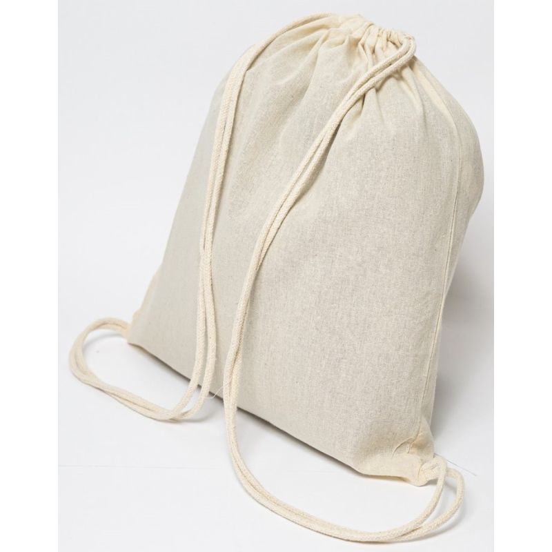 Sac à dos ficelle, 100% coton OEKO-TEX, 140 g/m²