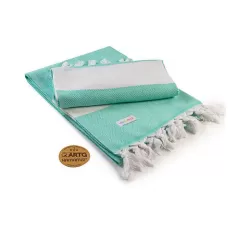 Serviette de hammam bicolore en coton, 240 g/m²