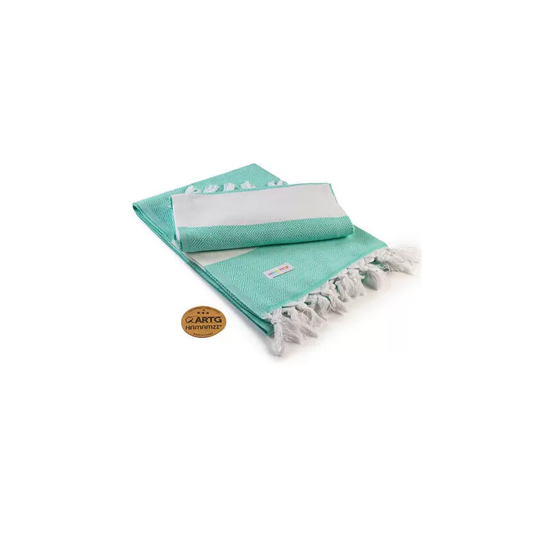 Serviette de hammam bicolore en coton, 240 g/m²