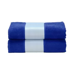 Serviette de bain avec bande de sublimation pour l'impression, format 70 x 140 cm, 450 g/m²