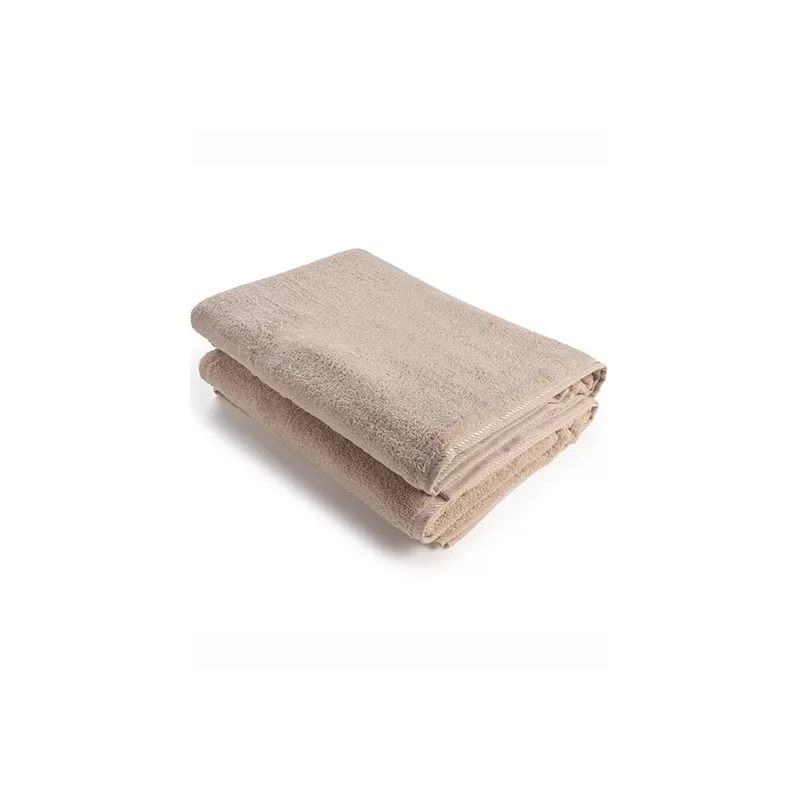 Serviette de bain douce en coton avec bords satinés, format 70 x 140 cm, 500 g/m²