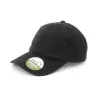 Casquette 6 panneaux en coton biologique, front non renforcé, fermeture velcro, 275 g/m²