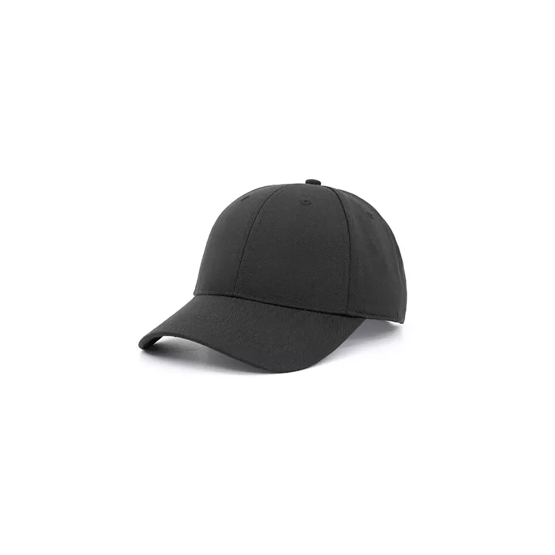 Casquette 6 panneaux uni en polyester recyclé, front renforcé, confort premium