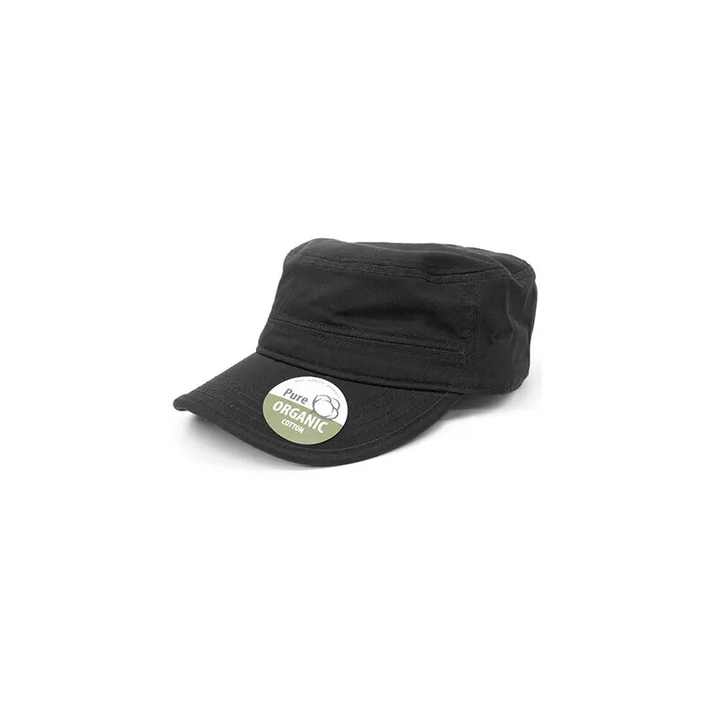 Casquette militaire cuba en coton biologique, front non renforcé, fermeture velcro, 275 g/m²