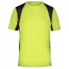 T-shirt running respirant et léger bicolore en polyester, 140 g/m²