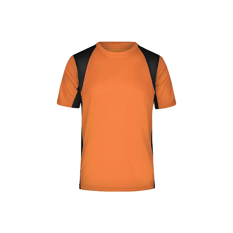 T-shirt running respirant et léger bicolore en polyester, 140 g/m²