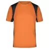 T-shirt running respirant et léger bicolore en polyester, 140 g/m²