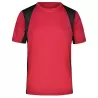 T-shirt running respirant et léger bicolore en polyester, 140 g/m²