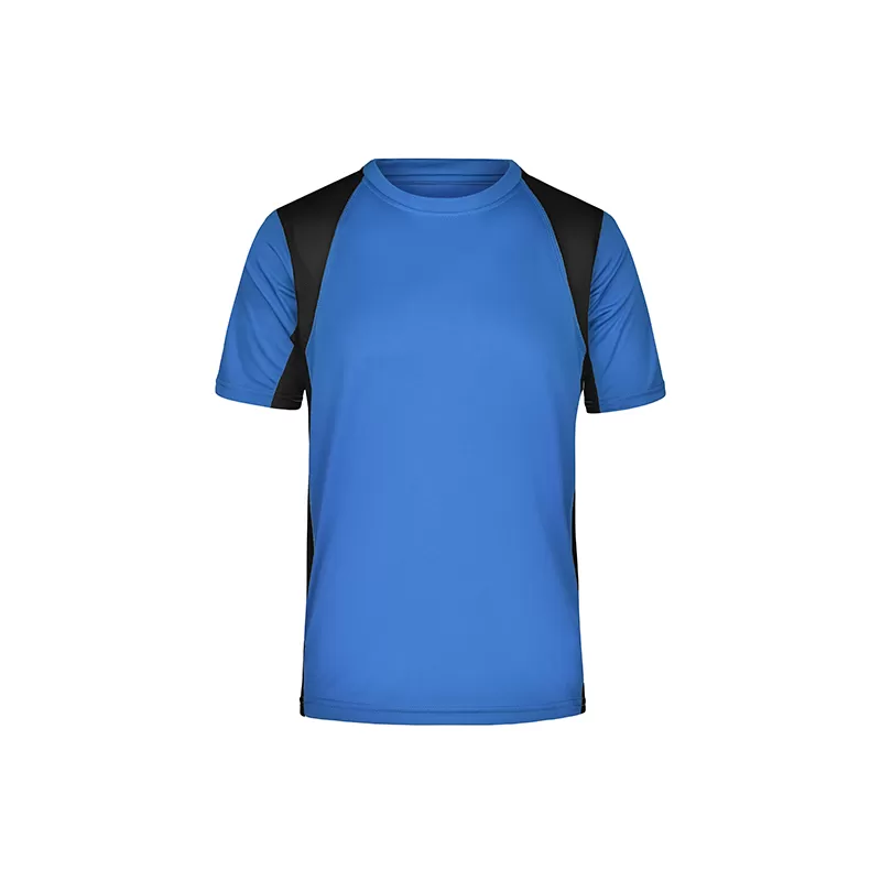 T-shirt running respirant et léger bicolore en polyester, 140 g/m²