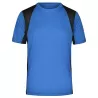 T-shirt running respirant et léger bicolore en polyester, 140 g/m²