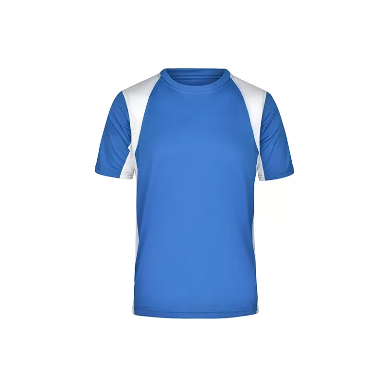 T-shirt running respirant et léger bicolore en polyester, 140 g/m²