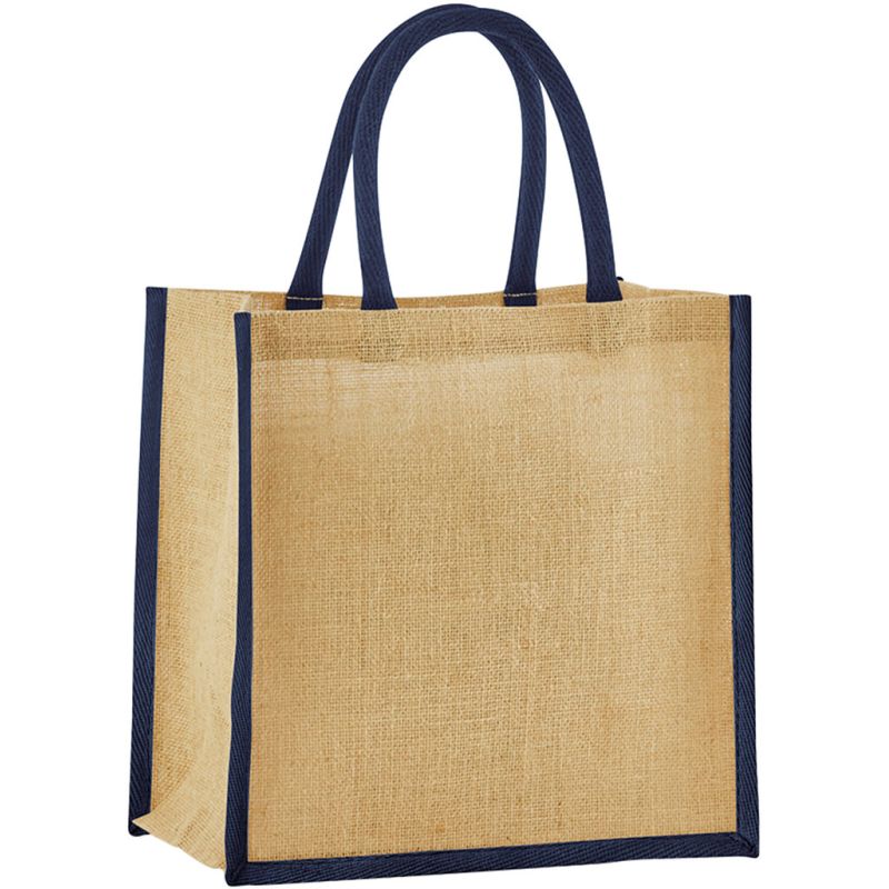 Sac cadeau en toile de jute amidonnée avec poignées en coton, 6 litres