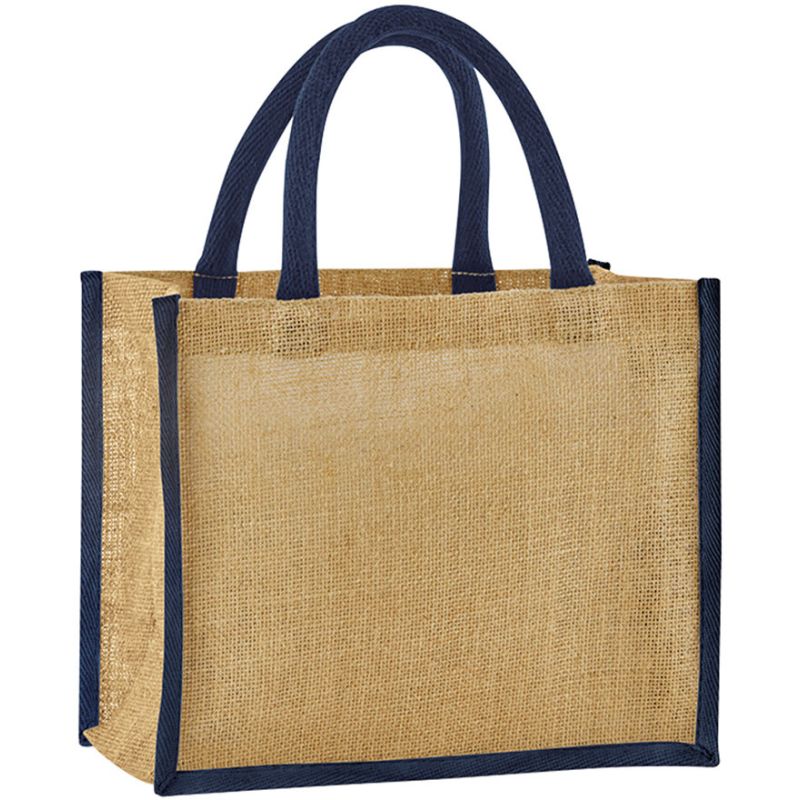 Sac cabas en toile de jute amidonnée avec poignées en coton, 14 litres