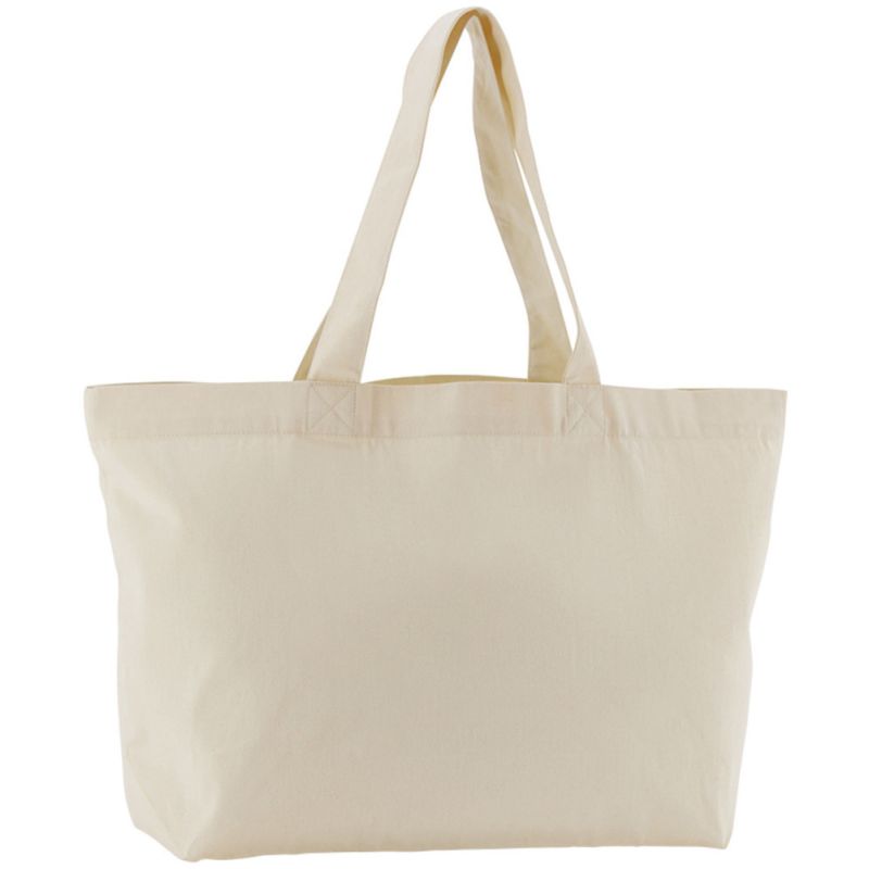 Grand sac cabas en coton sergé biologique EarthAware, 230 g/m²