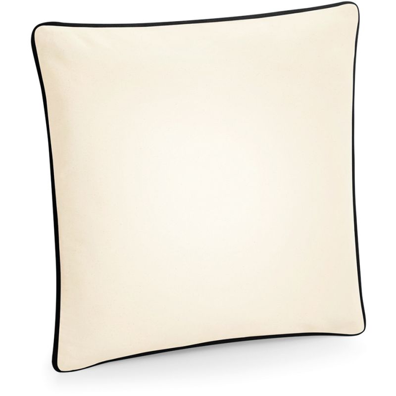 Housse de coussin bicolore en coton issu du commerce équitable, 305 g/m²