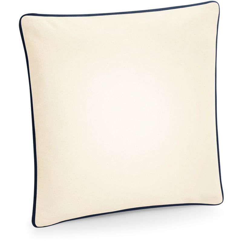 Housse de coussin bicolore en coton issu du commerce équitable, 305 g/m²