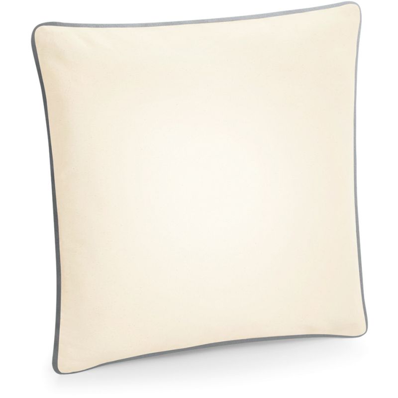 Housse de coussin bicolore en coton issu du commerce équitable, 305 g/m²