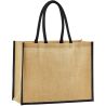 Sac shopping en toile de jute, poignées de transport en coton