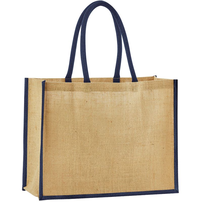 Sac shopping en toile de jute, poignées de transport en coton