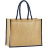 Sac shopping en toile de jute, poignées de transport en coton