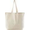 Maxi sac shopping en coton organique avec soufflet, 140 g/m²