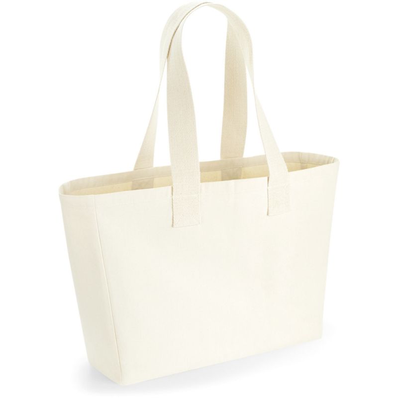 Sac fourre-tout oversize avec soufflet en toile de coton canvas, 280 g/m²