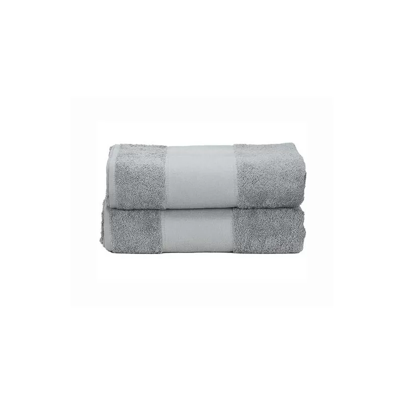 Serviette de bain imprimable en coton uni, format 70 x 140 cm, 450 g/m²