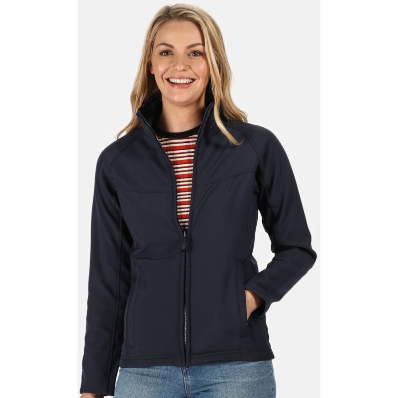 Softshell femme imperméable 2 couches, 2 poches avant zippées, 270 g/m²