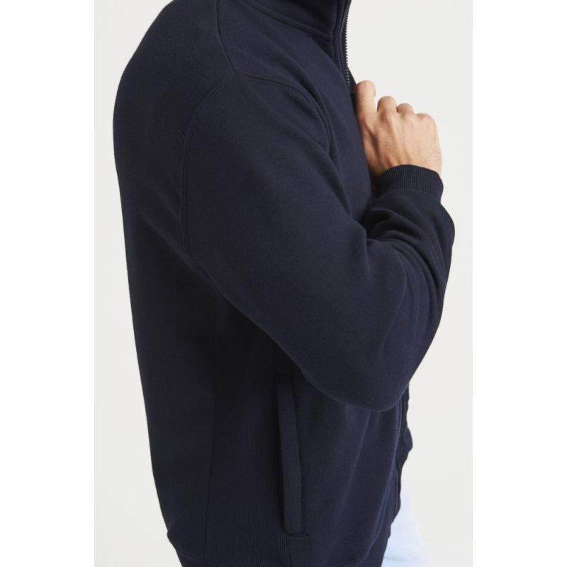 Sweat zippé unisexe sans capuche, fermeture zippée YKK, 330 g/m²