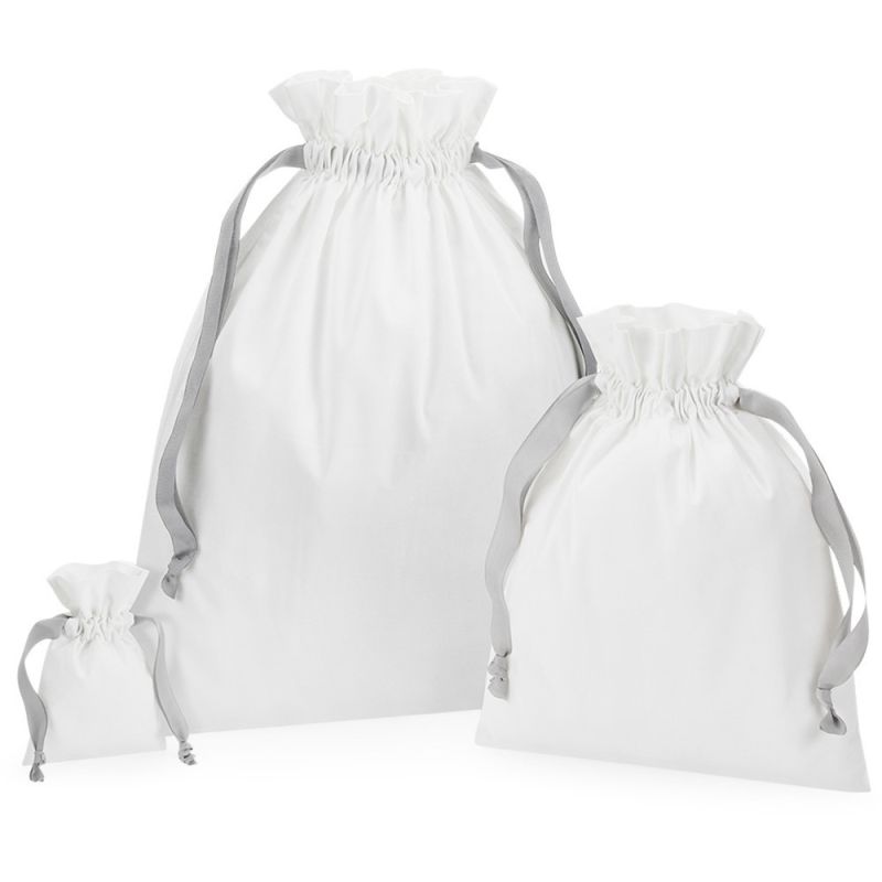 Sac en coton avec ruban multi-usage, fermeture par ruban contrasté, 140 g/m²