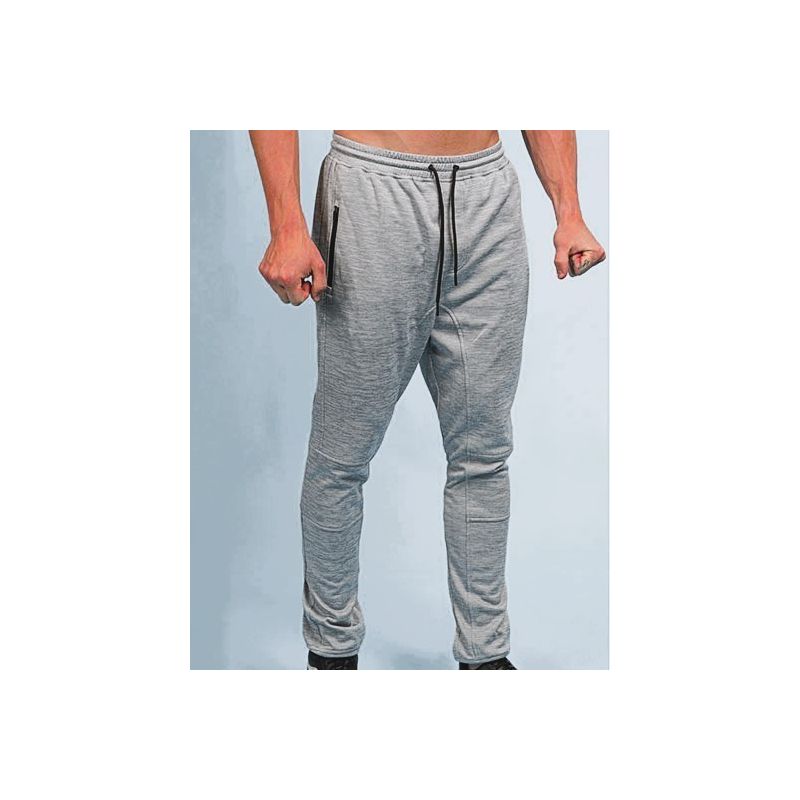 Pantalon de jogging avec taille élastique et poches zippées, 204 g/m²