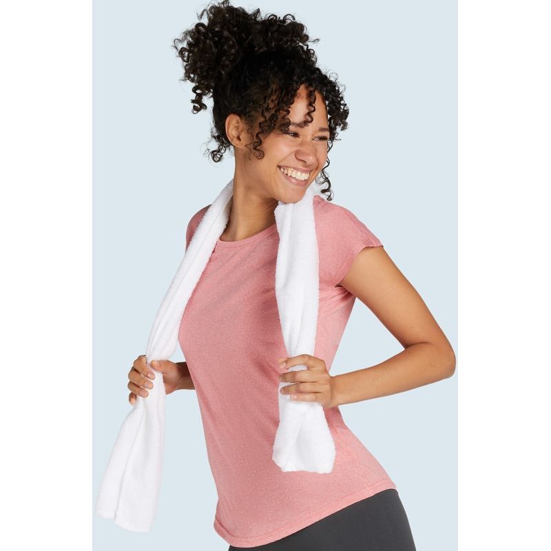 Serviette de sport avec 2 attaches en coton peigné, 420 g/m²