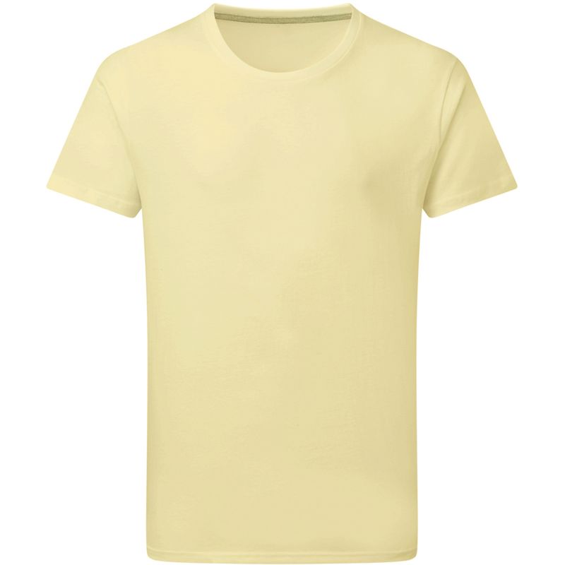 T-shirt homme en coton, col fin, coupe moderne, parfait en DTG et en sérigraphie, 160 g/m²