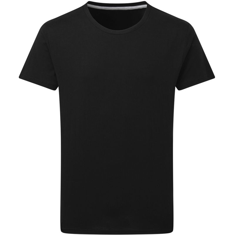 T-shirt homme en coton, col fin, coupe moderne, parfait en DTG et en sérigraphie, 160 g/m²