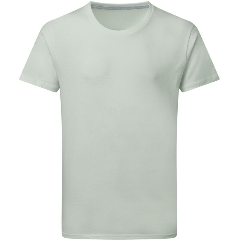 T-shirt homme en coton, col fin, coupe moderne, parfait en DTG et en sérigraphie, 160 g/m²