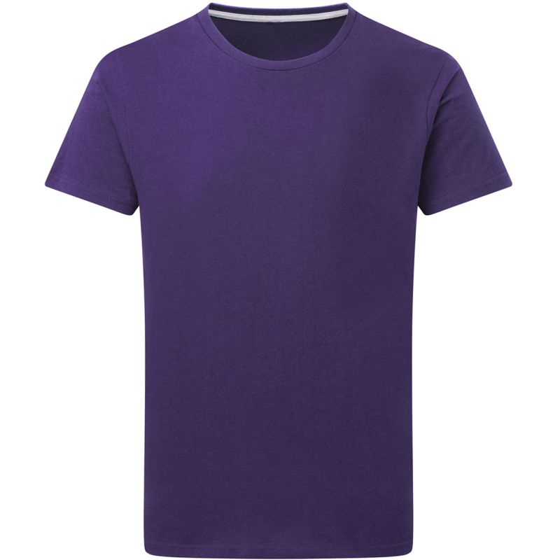 T-shirt homme en coton, col fin, coupe moderne, parfait en DTG et en sérigraphie, 160 g/m²