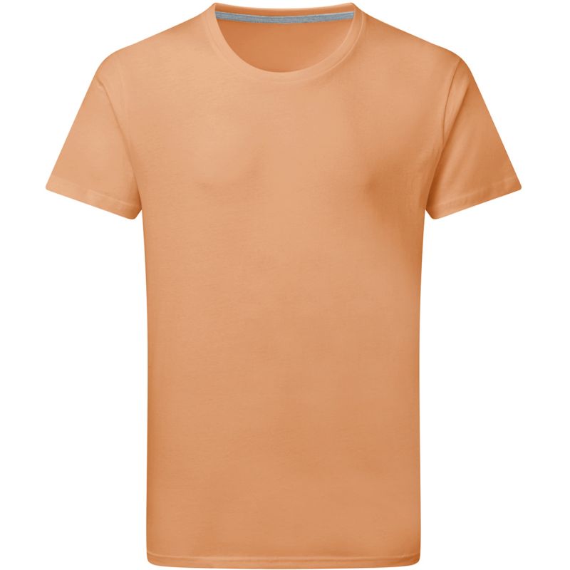 T-shirt homme en coton, col fin, coupe moderne, parfait en DTG et en sérigraphie, 160 g/m²