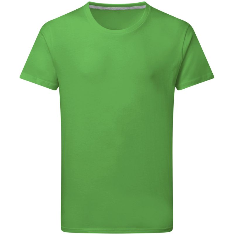 T-shirt homme en coton, col fin, coupe moderne, parfait en DTG et en sérigraphie, 160 g/m²