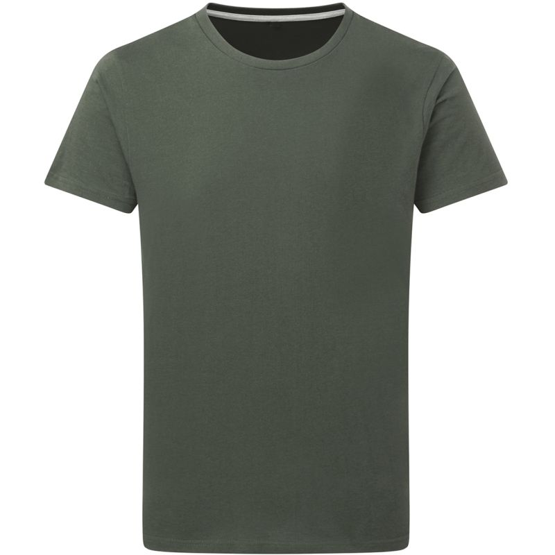 T-shirt homme en coton, col fin, coupe moderne, parfait en DTG et en sérigraphie, 160 g/m²