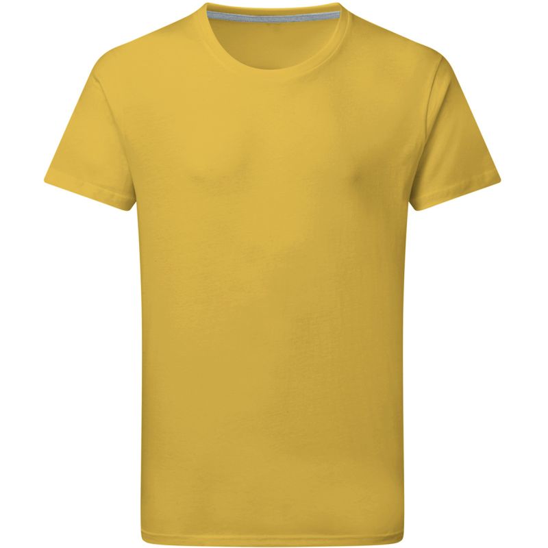 T-shirt homme en coton, col fin, coupe moderne, parfait en DTG et en sérigraphie, 160 g/m²